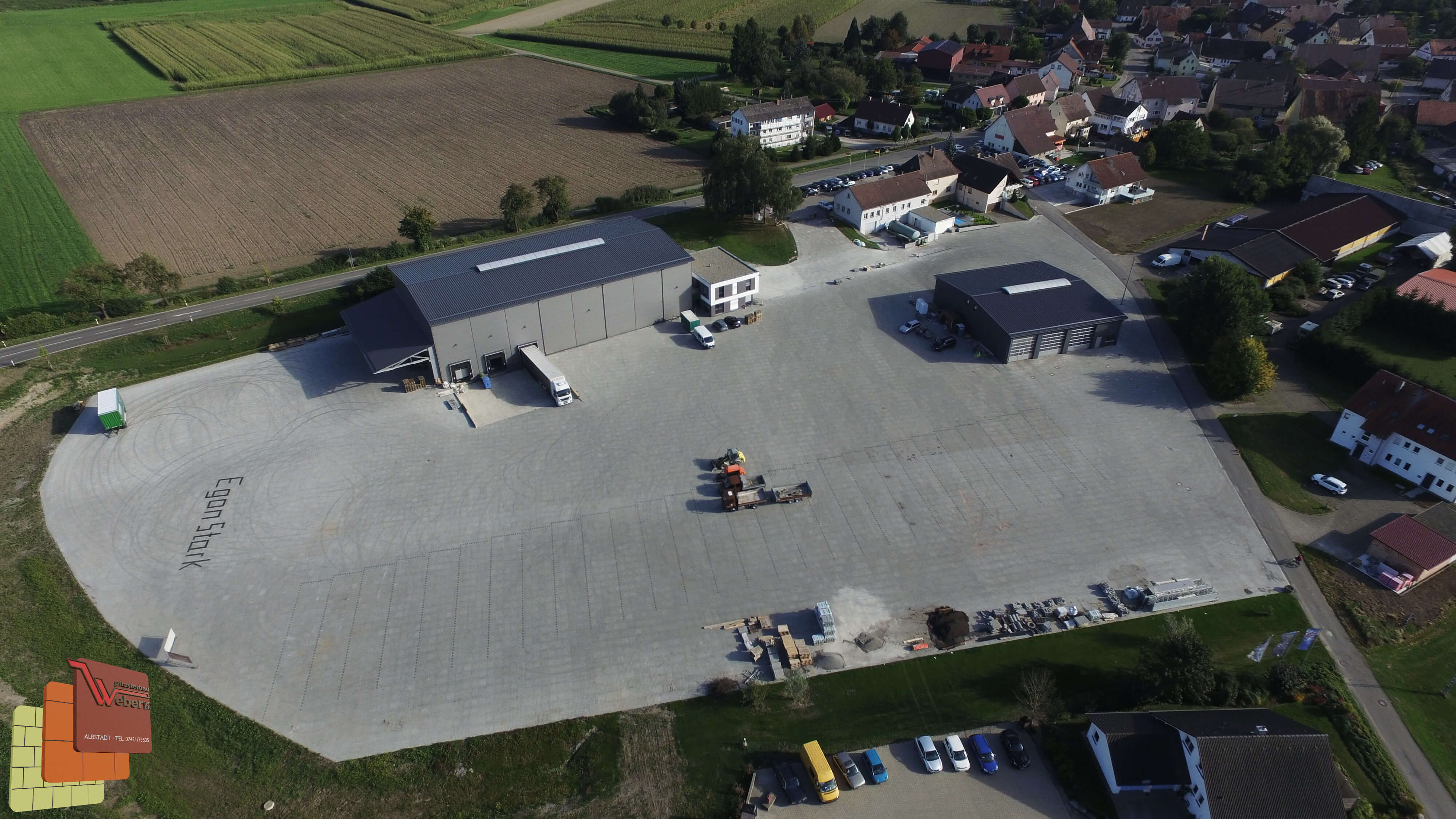 spedition stark rulfingen lkw stellplätze mit rigolenentwässerung